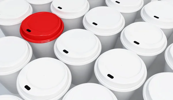 白い背景にコーヒーカップ — ストック写真