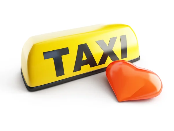 Beyaz bir arka plan üzerinde favori taksi — Stok fotoğraf