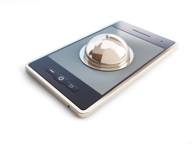 bir cep telefonu üzerinde yemek siparişi