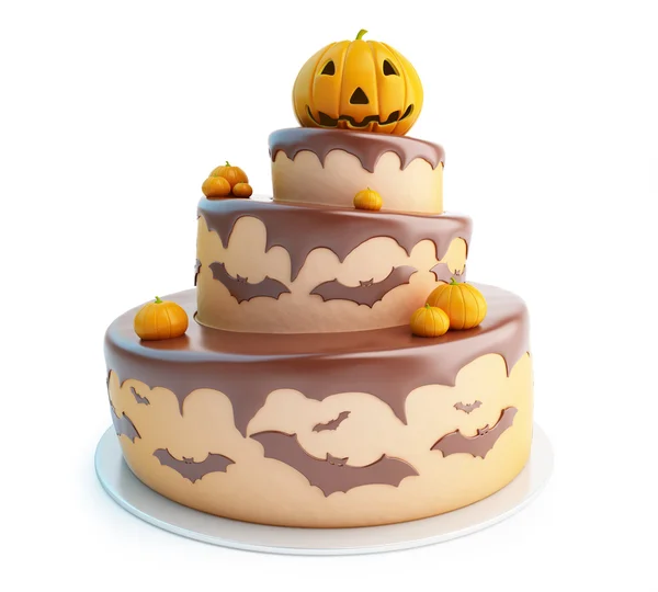 Halloween cake 3d Illustrations on a white background — Stock Photo, Image