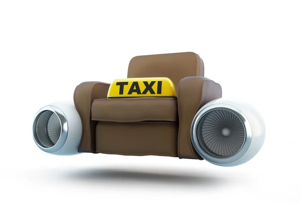 Taxiflyg, seat taxi med en motor från flygplan — Stockfoto