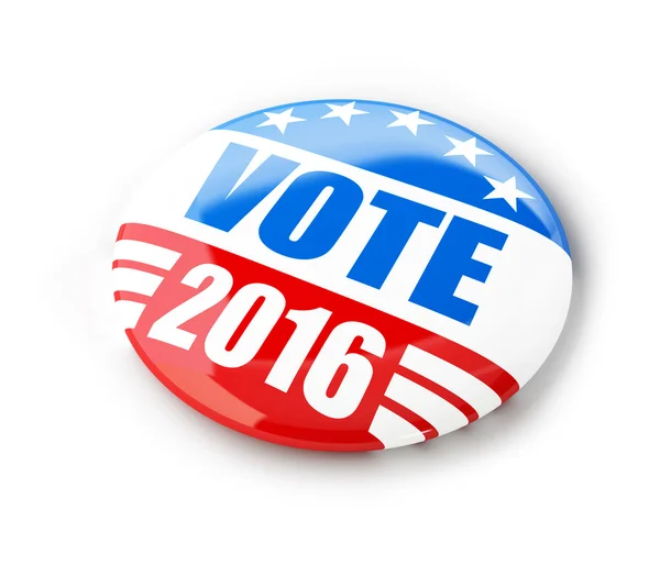 Ψηφοφορία προεκλογική εκστρατεία σήμα κουμπί για το 2016 — Φωτογραφία Αρχείου
