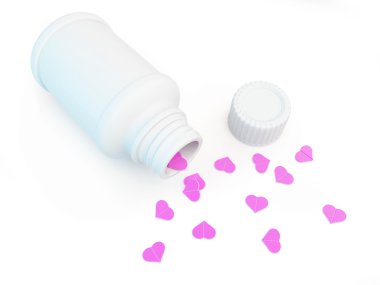 container for tablet heart on a white background clipart