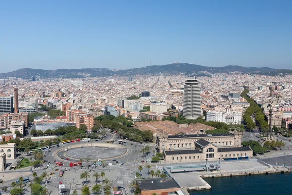 Uitzicht op de stad Barcelona — Stockfoto