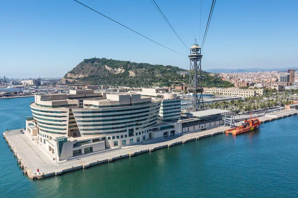 Kabelspoorweg in barcelona — Stockfoto