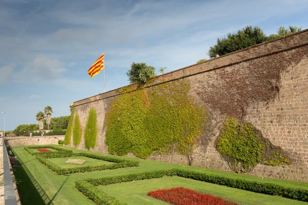 Zamek Montjuic w Barcelonie — Zdjęcie stockowe