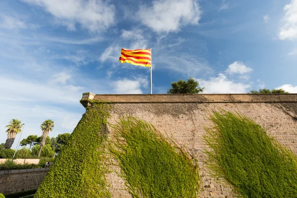 Montjuic hrad v Barceloně — Stock fotografie