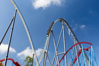 Roller Coaster eğlence eğlence Tema Parkı içinde