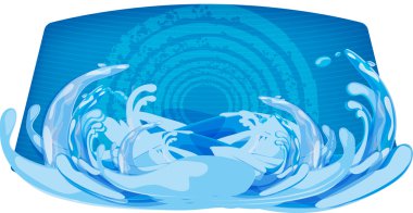 su sıçramalarına suyu renk arka plan üzerinde