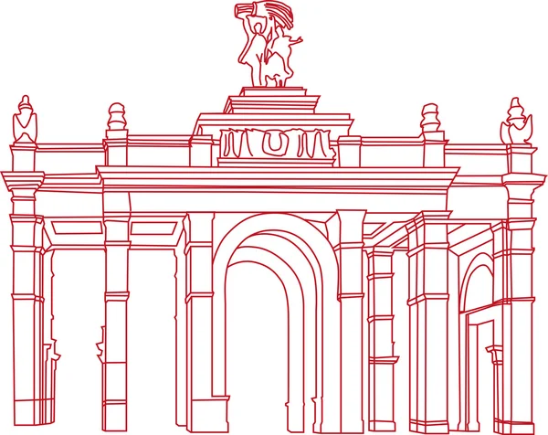 La puerta principal del VDNKh — Vector de stock