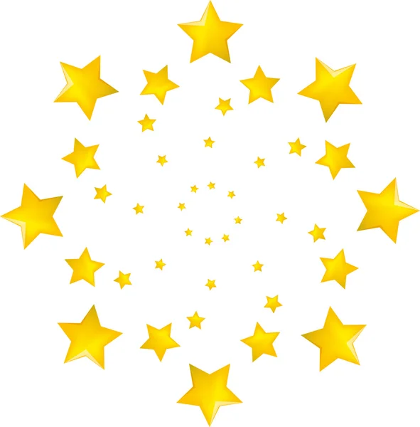 Ilustración vectorial de un conjunto de estrellas — Vector de stock