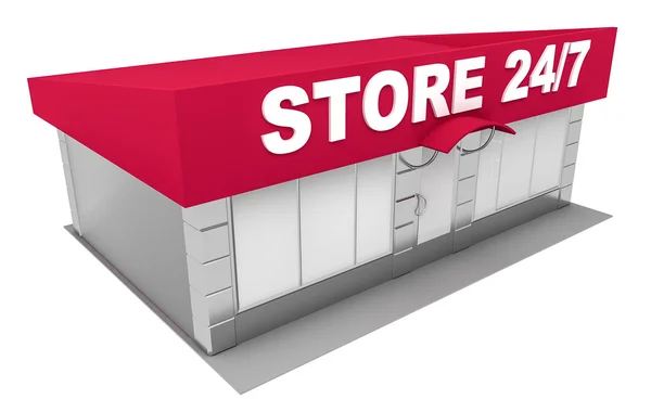 Illustration of store isolated on white — Stock Photo, Image