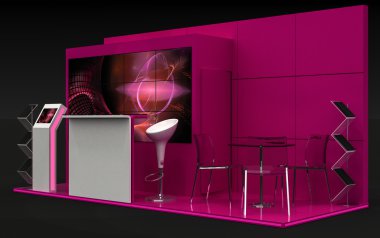 Sergi stand 3D resimde kara günü