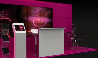 Sergi stand 3D resimde kara günü