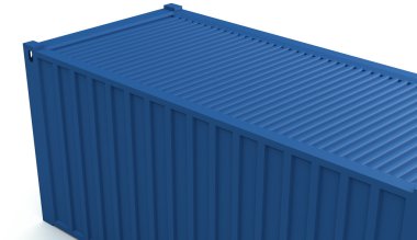 beyaz izole 3d çizim kargo konteyner