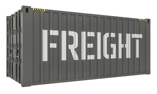 3D-Illustration von Frachtcontainern isoliert auf weiß — Stockfoto