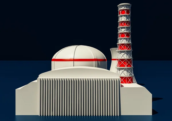 3D Illustration of Nuclear power station — Stock Photo, Image