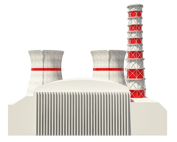 3D Illustration of Nuclear power station — Stock Photo, Image