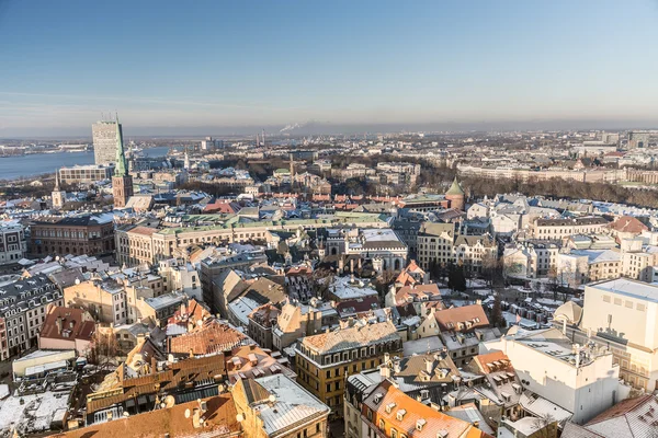 拉脱维亚首都里加从鸟瞰 — 图库照片