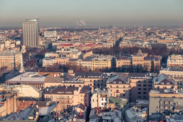 Latvias Capital - Riga van een birds eye view — Stockfoto