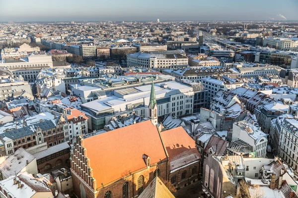 Latvias Capital - Riga van een birds eye view — Stockfoto