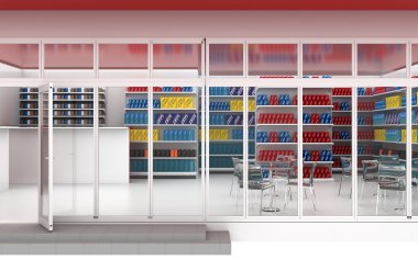 Cafe 24 saatlik deposuyla 3D çizimi