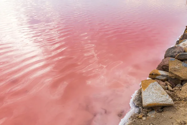 Różowe słone jezioro - Salinas de San Pedro del Pinatar — Zdjęcie stockowe