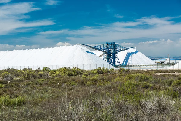 Sea salt production and storage — Stock Photo, Image