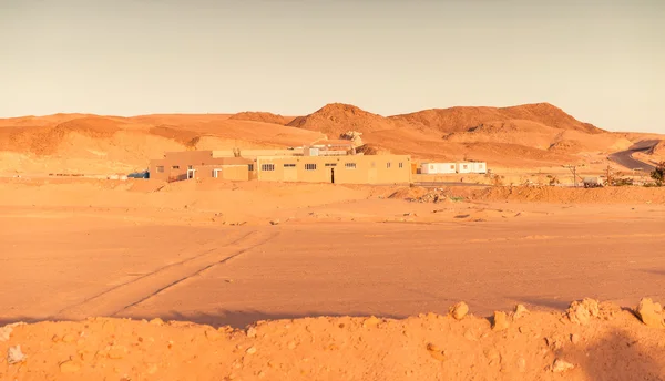 Egyptisk ørken ved solnedgang – stockfoto