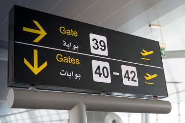 Siyah Havaalanı işaretçiler - kapı yönü