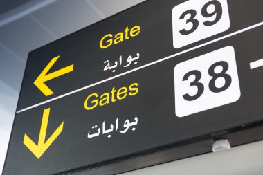 Siyah Havaalanı işaretçiler - kapı yönü