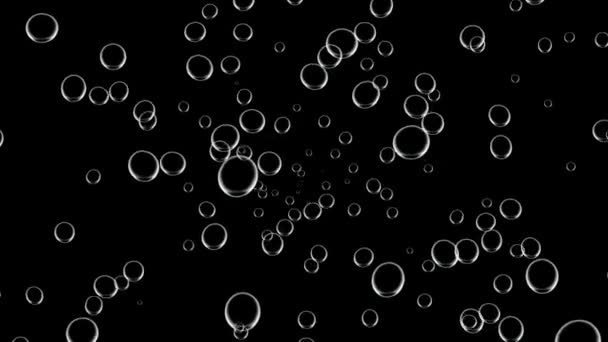 A lot of air bubbles fly out of the middle — Stock Video