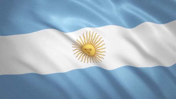 Argentina . ondeando bandera vídeo fondo — Vídeos de Stock