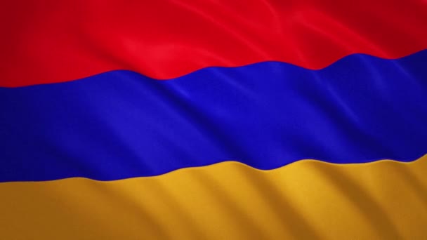 Armenia . Sfondo video della bandiera sventolante — Video Stock