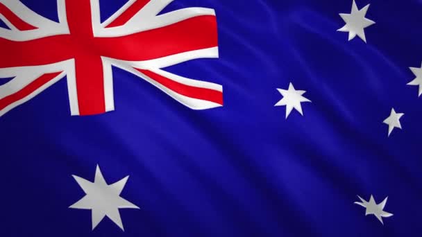 Australien. Vifta Flagga Video Bakgrund — Stockvideo