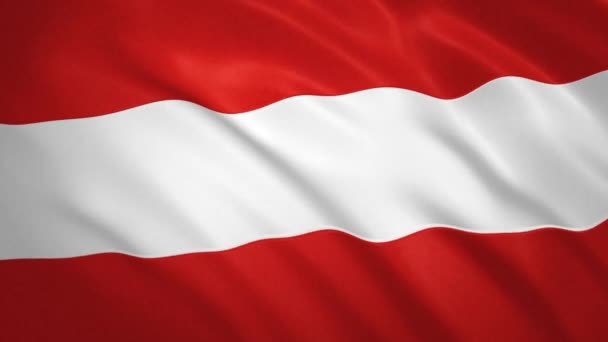 Austria . ondeando bandera vídeo fondo — Vídeos de Stock