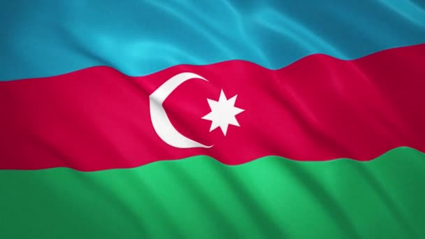 Azerbajdzjan. Vifta Flagga Video Bakgrund — Stockvideo