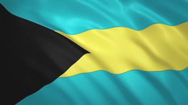 Bahamas . ondeando bandera vídeo fondo — Vídeos de Stock