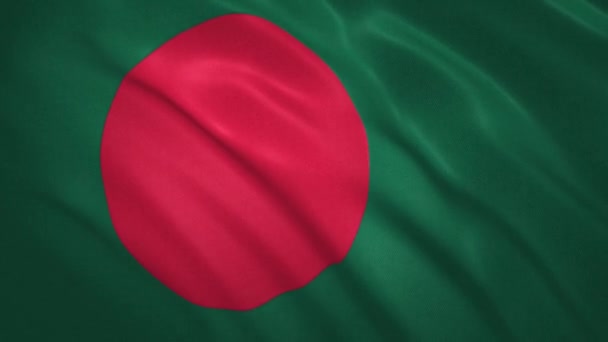 Μπαγκλαντές Κυματιστό φόντο βίντεο σημαίας — Αρχείο Βίντεο
