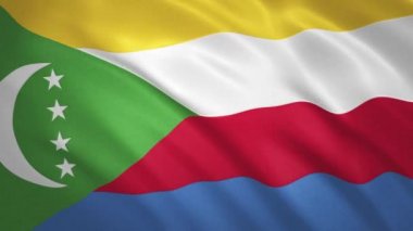 Komorolar. Sallanan Bayrak Video Arkaplanı