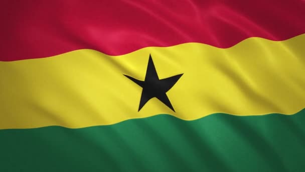 Ghana . Video-Hintergrund zum Fahnenschwenken — Stockvideo