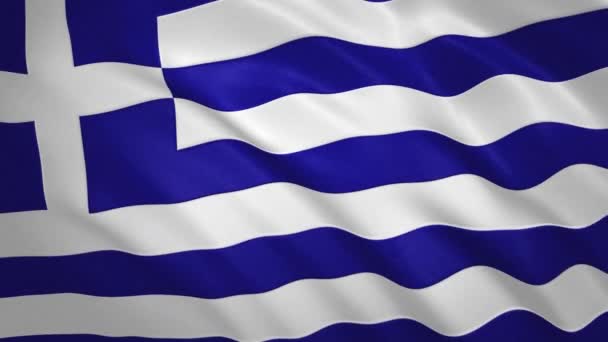 Grecia. Sfondo video della bandiera sventolante — Video Stock
