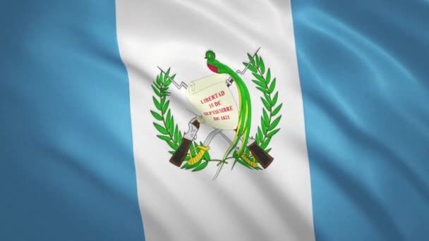 Guatemala . Sallanan Bayrak Video Arkaplanı — Stok video