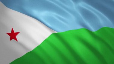 Cibuti. Sallanan Bayrak Video Arkaplanı