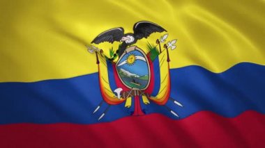 Ekvador 'da. Sallanan Bayrak Video Arkaplanı