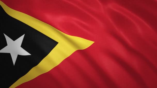 Timor Leste. Bandeira acenando fundo de vídeo — Vídeo de Stock