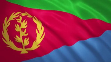 Eritre. Sallanan Bayrak Video Arkaplanı