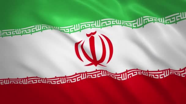 이란. 플래그 비디오의 배경을 흔들며 — 비디오