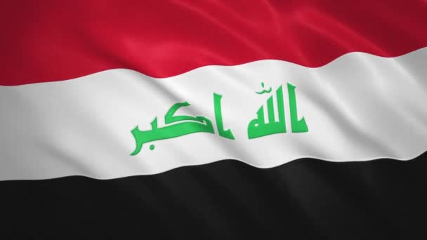 Irak. Vifta Flagga Video Bakgrund — Stockvideo