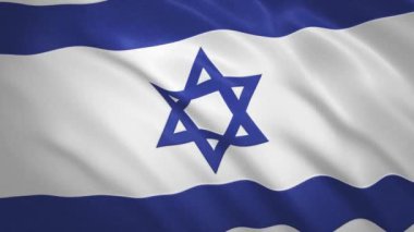 İsrail. Sallanan Bayrak Video Arkaplanı